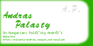 andras palasty business card